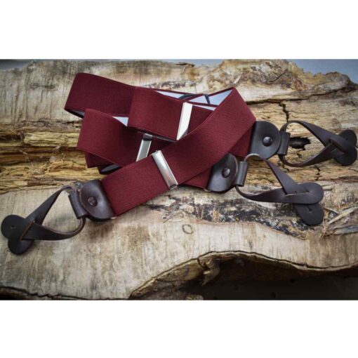 mens 36 burgundy suspender