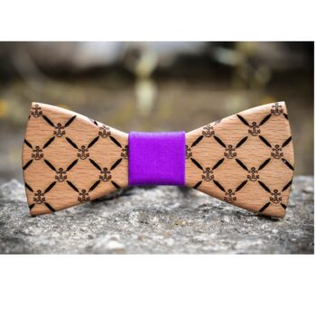 Ανδρικό Ξύλινο Παπιγιόν Γραμμές & Άγκυρες