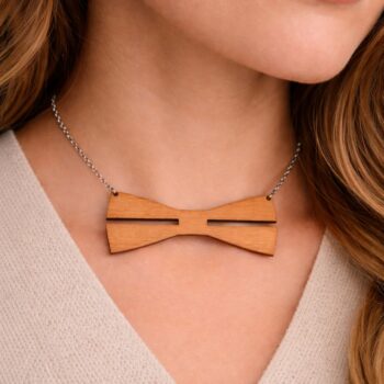 Κολιέ Παπιγιόν Ξύλινο