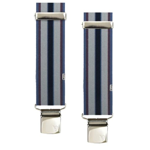 Ανδρικές Τιράντες 36mm 4 Κλιπς Γκρι Μπλε Ρίγες