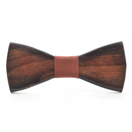 Ανδρικό Ξύλινο Παπιγιόν Rustic Black Mahogany