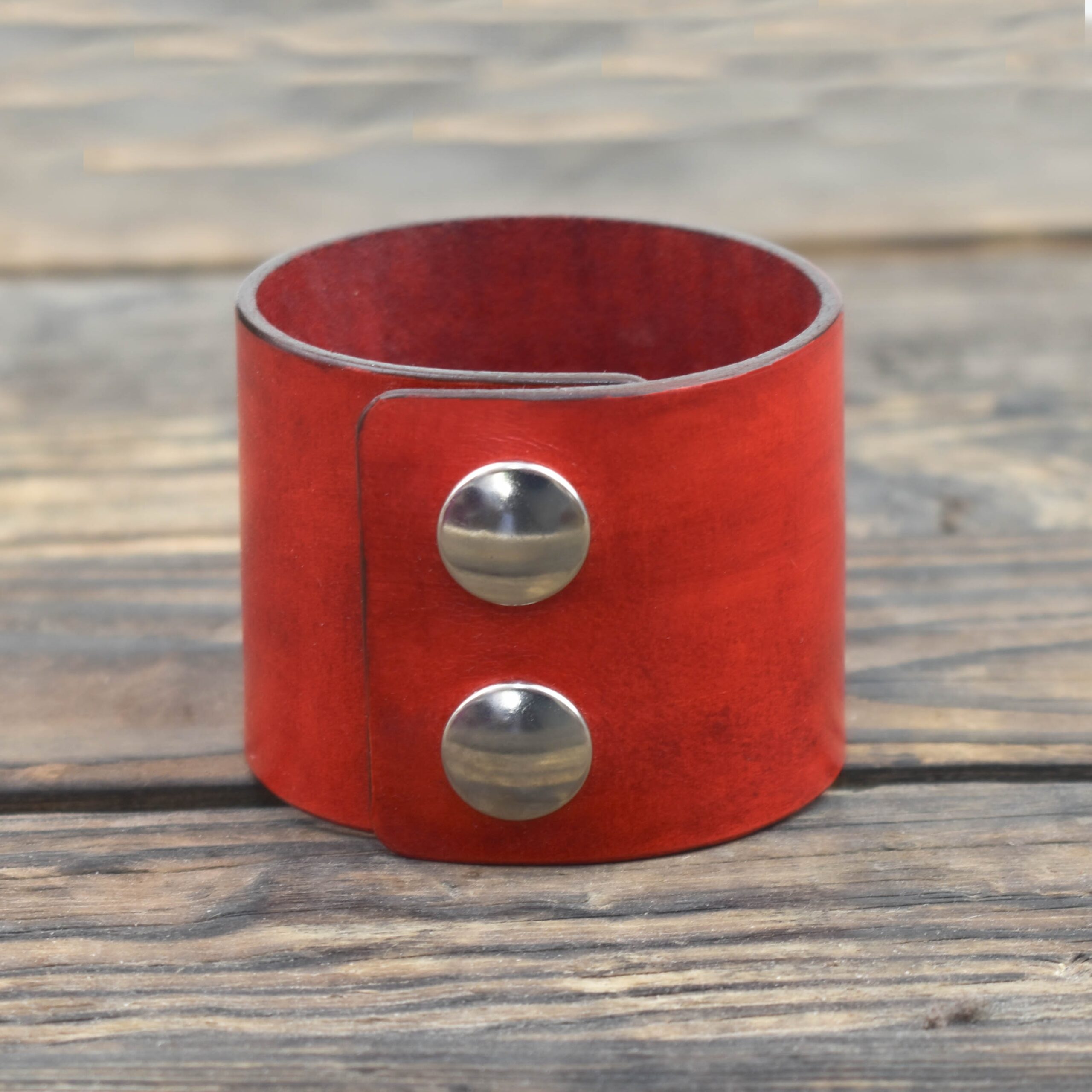 Δερμάτινο Περικάρπιο Κόκκινο 5cm - Image 5