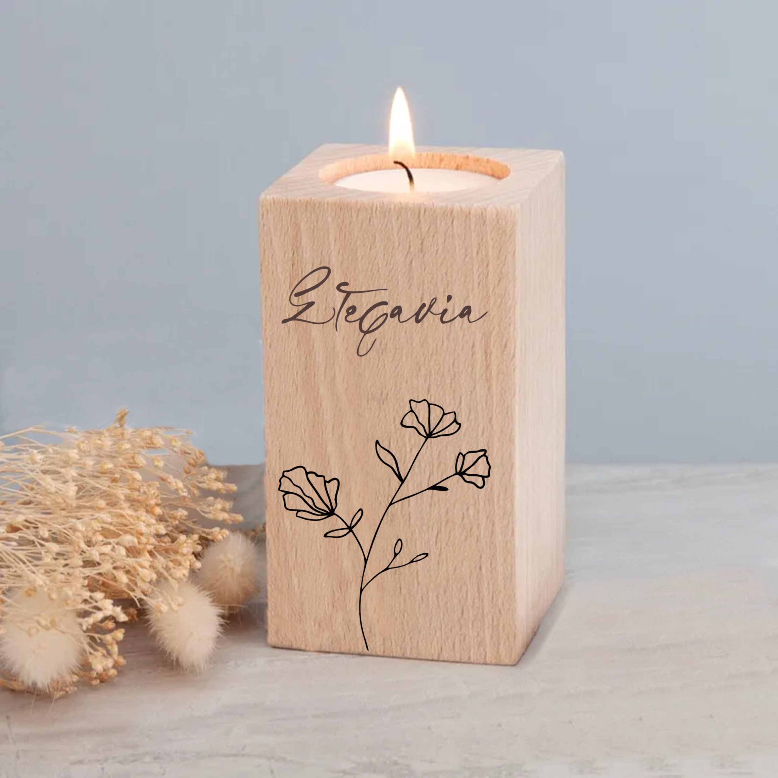 Ξύλινη Βάση Ρεσό Χειροποίητη με Προσωποποιημένη Χάραξη