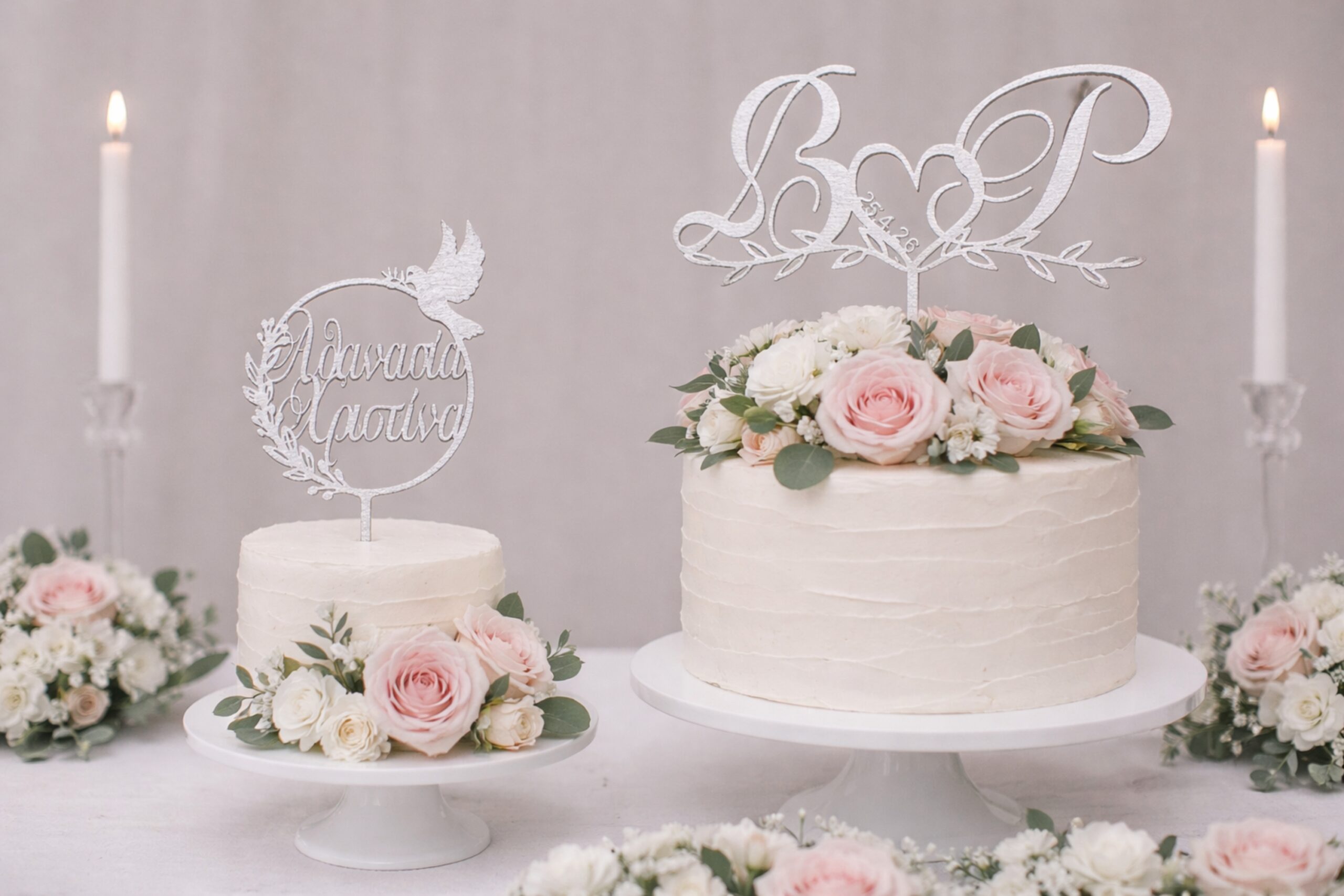 Ξύλινα Τόπερ Γάμου και Βάφτισης - Image 3