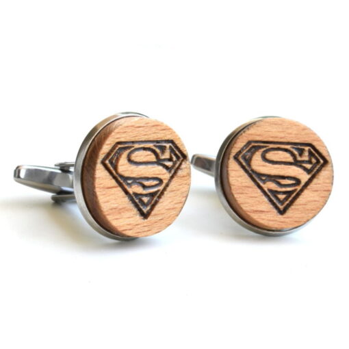 Ξύλινα Μανικετόκουμπα Superman - Image 2