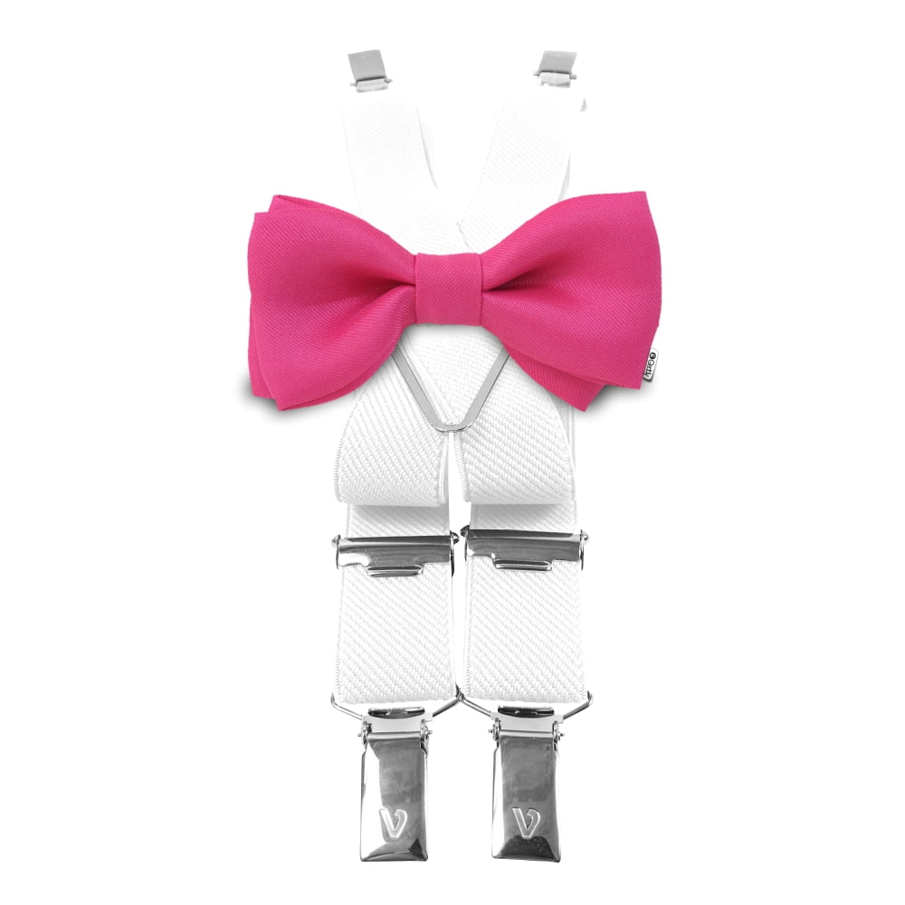 Παπιγιόν Παιδικό Φούξια & Τιράντες Λευκές